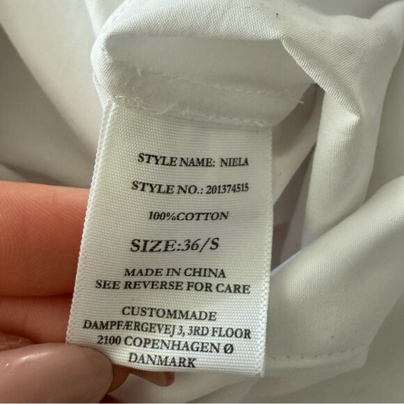 CUSTOMMADE White Ruffle Long Sleeve Cotton Jumpsuit - Picture 11 of 16